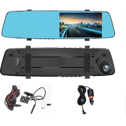 4.3in 1080P Car DVR Dash Camera Rear View Dual Lens HD Night Vision Reversing Recorder