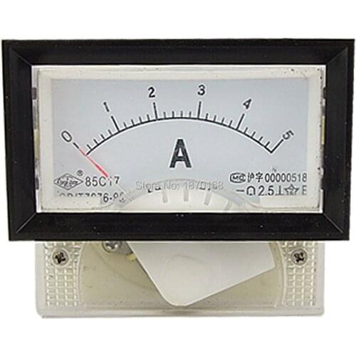 85C17 DC 0-5A Pointer Analog Panel Meter Ammeter