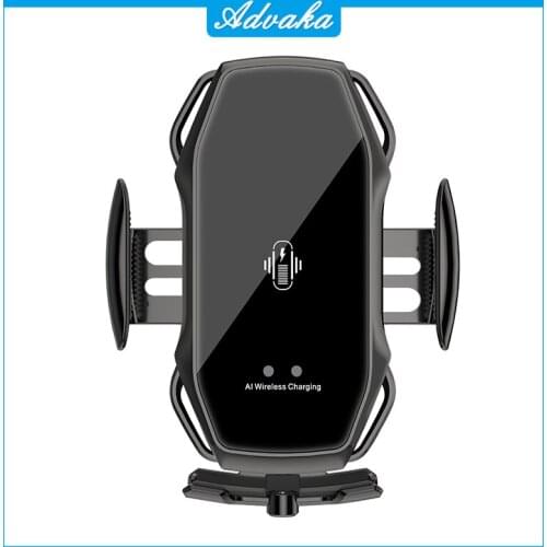 Advaka A5S 10W Wireless Fast Charging Car Holder Universal Automobile Smart Phone Charger For IPhone / Samsung / Huawei / Xiaomi