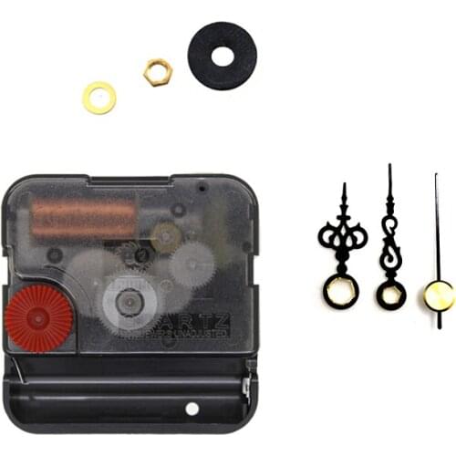 12888 6mm screw length Clock Accessory Quartz Movement Plastic Sweep Movement With Black Short Clock Hands 51# DIY Clock Kits