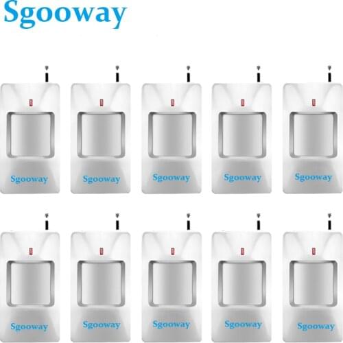 Sgooway 10 Pieces CE met wireless motion detector 433 MHZ wireless motion PIR sensor for alarm system