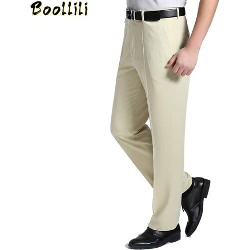 2020 New 29-44 Big Size Men Summer Business Suit Pants Spring Autumn Social Office Trousers Male Mens Slim Fit Casual Pant