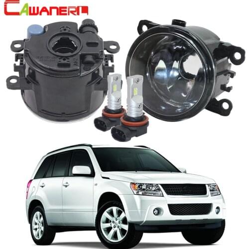 Cawanerl For 2005-2015 Suzuki Grand Vitara 2 / II Closed Off-Road Vehicle JT Car Fog Light Lampshade + H11 LED / Halogen Bulb