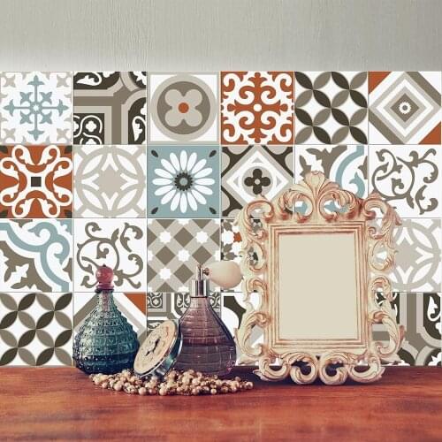 K-PS00157 (72 PCs) tile 10x10 cm - Made in Italy-PVC bathroom & kitchen Stickers Design