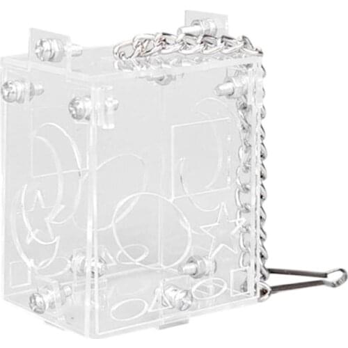 Parrot Creative Foraging Toy Feeder Bird Intelligence Training Cage Acrylic Box