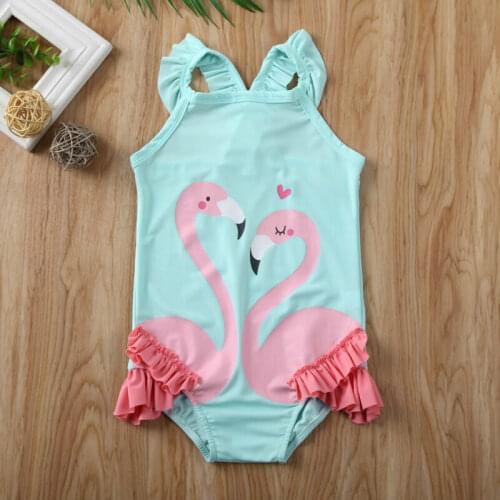 Baby Girl Toddler Swimming Costume Flamingo Bikini Swimsuit Swimming Age 1-6Y