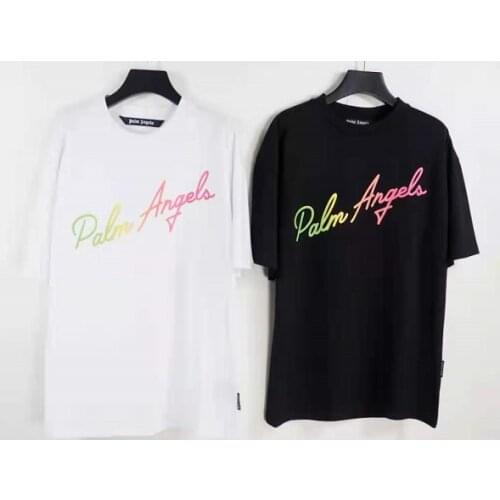 Palm Angel 22SS Letter logo Men and Women Couples Letter Print Fashion Casual Cotton Short Sleeve T-shirt high quality