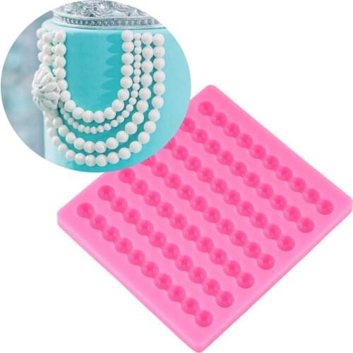 Mujiang Pearl Cake Border Silicone Mold Sugarcraft Wedding Cake Decorating Tools Cupcake Fondant Chocolate Candy Gumpaste Molds