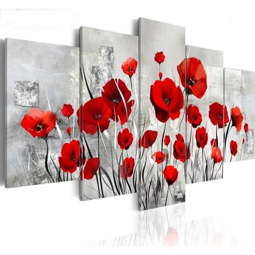 3D 5 PCS Combination Diamond Embroidery,Cross Stitch,"Beautiful Rose",Full Square Diamond Painting,Home Decoration,KBL