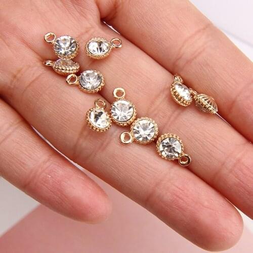 20pcs/pack 10mm round crystal charms Pendant for for jewelry making bulk