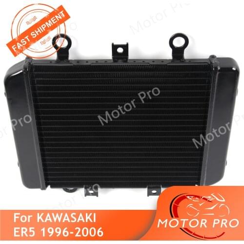Radiator For Kawasaki ER5 1996 - 2006 Cooling Cooler Motorcycle Accessories 1997 1998 1999 2000 2001 2002 2003 2004 2005 BLACK