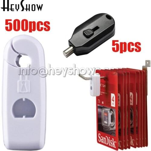 505x EAS System Security Hook Stop Lock Pegboard Stop Lock Slatwall Display Lock Retail Anti Theft Sweep Lock With Lockpick Key