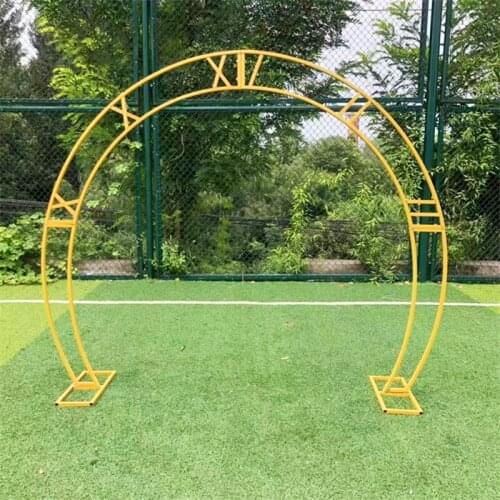 Wedding Props Iron Metal Circular Number Background Frame Wedding Party Accessories Background Double Arch Decoration