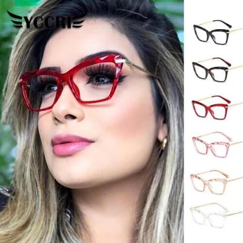 2020 Women Crystal Multi-section Trending Style Optical Computer Glasses Oculos De Sol Eyewear Fashion Square Reading Glasses