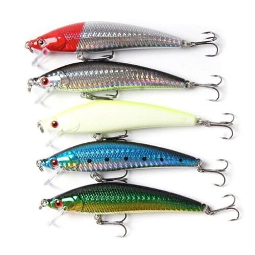 1pcs 10cm fishing Wobblers minnow jerkbait rattling vibe Bionic Fake Bait Set for Crankbait goods shallow diving