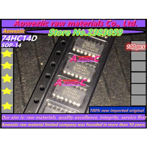 100% new original 74HC14D SOP14 six inverter logic chip