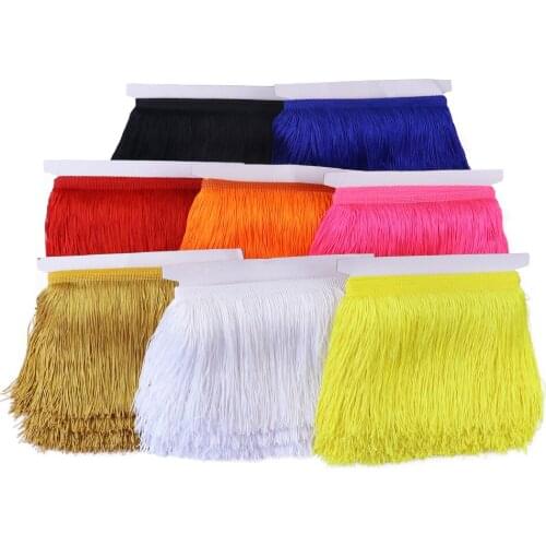 15CM Lace Fringe Tassel Trim Ribbon DIY Latin Dance Dress Sewing Accessories Wedding Clothes Decoration Curtains Crafts 10 Yards