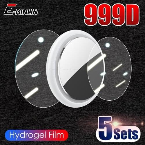 5Sets Front Back Stickers Screen Protector For Apple Airtag Tracker Soft Full Cover Adhesive Protective Hydrogel Film Not Glass