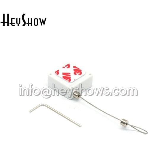50pcs Square Stretch Pull Cable Box Accessory Anti Theft Winder Tools Display Recoiler With different Tail Steel Wire 32x32x14mm