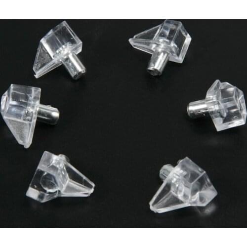 50pcs Shelf Support 5mm Plastic Bracket for Furniture Inside Shelf Holder Pegboard Bracket