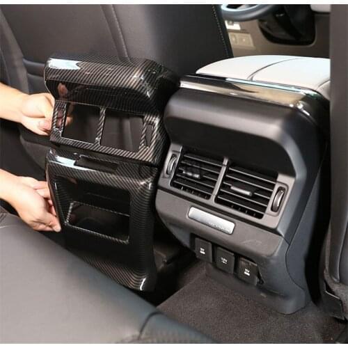 Carbon Fiber Style For Range Rover Evoque L551 2020 ABS Plastic Rear Air Outlet Vent Protection Frame Cover Trim