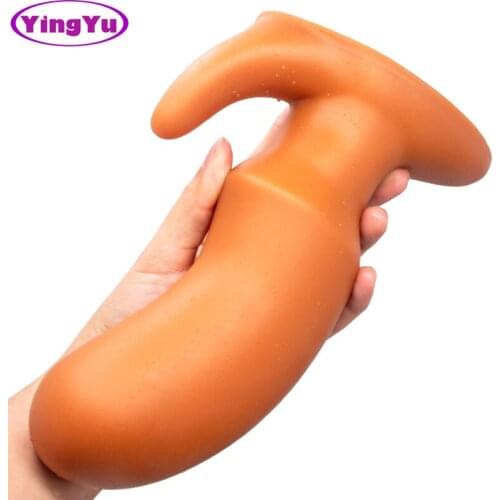 Golden Horn Super Huge Butt Plug Heavy Speculum Anal Sex Toys Silicone Prostate Massager Anus Stimulator