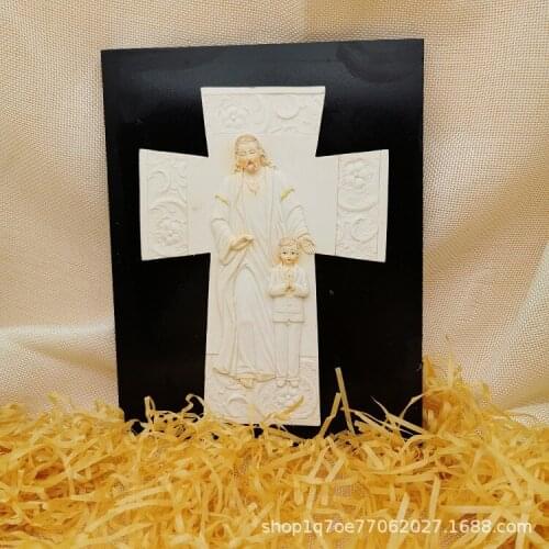 Catholic Jesus teaches boys and girls baptism creative hanging boards resin crafts wall decor home decor desktop ornaments