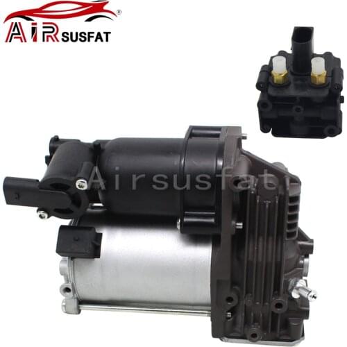 Air Suspension Compressor Pump + Valve Block For BMW X5 E70 2007-2013 X6 E71 E72 2008-2014 37206859714 37206789938 37226775479