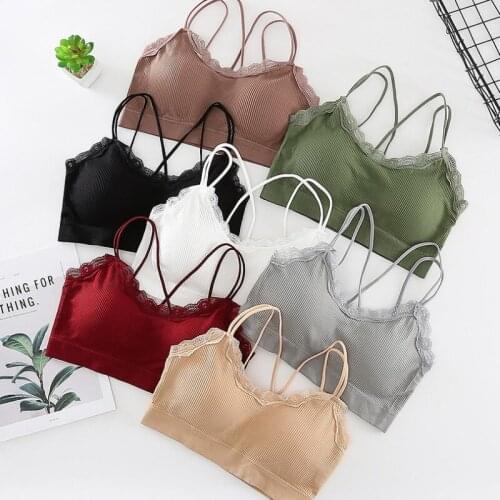 Lace Girl Women Bras Bralette Wireless Thin Underwear Tank Top Sexy Lingerie Soft Bras For Women