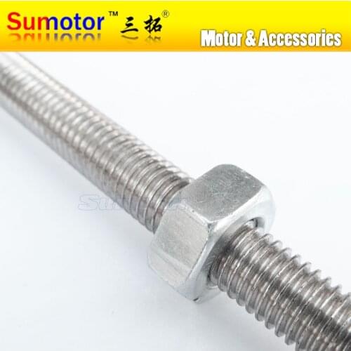 M10x320 10*320 Stainless Steel All Thread Threaded Rod Bar Studs machine screw fastener trasmission Double Headed Bolt Hex Nuts