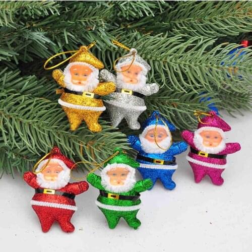 Sale 10 Pcs Mini Santa Claus Pendants Hanging Ornament Festival Xmas Decor Christmas Decorations Gifts