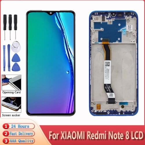 6.2" Original LCD For Xiaomi Redmi Note 8 Screen Display With Touch Panel Digitizer With Frame Replacement For Redmi Note 8 LCD