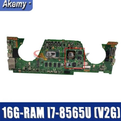 Q536FD Laptop mainboard For Asus Q536FN Q536FDX UX562F UX562FD REV2.0 mainboard W/ 16G-RAM I7-8565U (V2G)