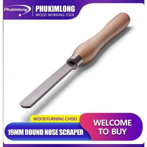 Phukimlong M2 HSS 19MM ROUND NOSE SCRAPER Wood Working Tools Wood Turning Chisel