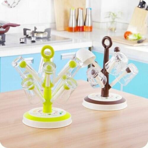 Cup Drain Rack Tree Shape Wine Glass Holder Mug Organizer Kitchen Sink Accessories SDF-SHIP