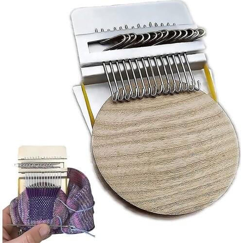 DIY Hand Knitting Wooden Loom Toys Children Weaving Machine Intellectual Development Loom Toys Random Color of Wool 10/14/28pins