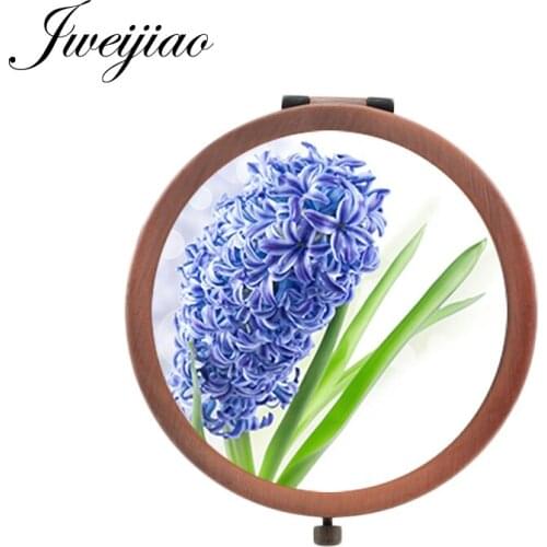Youhaken new good Lavender Mirrors Beautiful fragrance ART picture Compact mirror flowers diy vintage make up mirror FS28