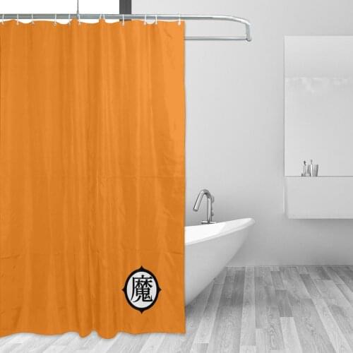 Kanji Gohan Piccolo Bathing Bathroom Bath Curtain Japanese Anime Waterproof Polyester Fabric High Quality Show Curtains