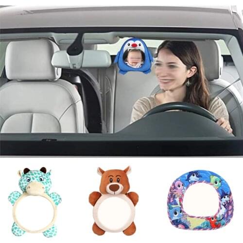 Observing Baby Rearview Mirror Cute Style Car Child Safety Surveillance Mirror Reverse Installation View Safe Driving