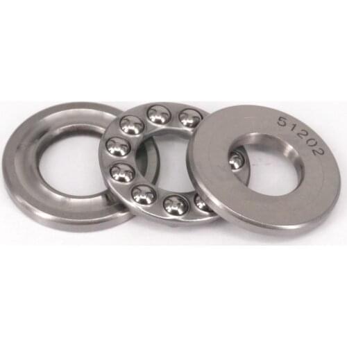 1)51202 15x32x12mm Axial Ball Thrust Bearing Set(2 Steel Races + 1 Cage)AEBC-1