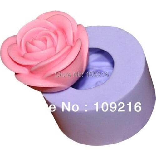 1pcs 5.8x3.4cm Rose (R1072) Silicone Handmade Soap Mold Crafts DIY Mold