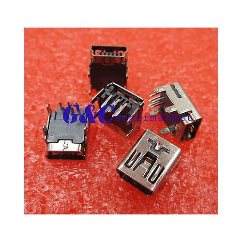 10Pcs Mini USB Type B Female Socket 5 Pin Right Angle DIP Jack Contor diy electronics