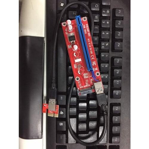 100pcs/lot 2017 hot product risers pci e VER008S x1 x16 sata power supply PCI-e riser