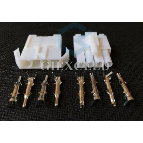 2 Sets Small Tamiya Connector Kits Mini Tamiya EL Socket Plug With 4 Pin 4.5MM