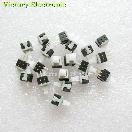 20PCS/Lot 5.8X5.8MM 5.8*5.8MM Self-locking Switch DIP 6 Pins Tactile Pushbutton Key Switch Wholesale