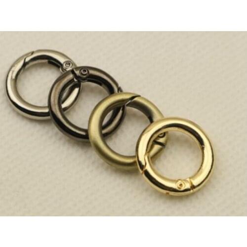 30 PCS/lot) factory wholesale metal luggage handbag spring ring connection opening ring buckle bag hook hardware accessories