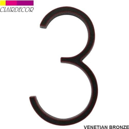 5 in Modern House Number Hotel Home Door Number Outdoor Address Plaque Zinc Alloy Number for House Address Sign #0-9