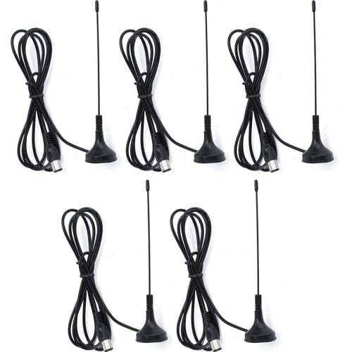 5Pcs/Set) VHF UHF 5dBi Quality DVB‑T HDTV Digital 1080P TV High Antenna With Sucker Antenna For Digital Tv