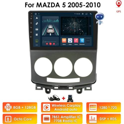 2G+32G Android 10.0 For Mazda 5 2005 2006 2007 2008 2009 2010 Car Radio Stereo Audio Multimedia Video Player Navigation GPS DSP