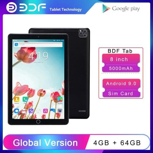 2021 New 8 Inch Android 9.0 Tablet Dual SIM Mobile Phone Call Phablets Google Market Kids Tablets Pc GPS WiFi Bluetooth 2GB/32GB